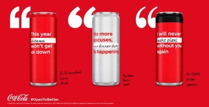 Coca-Cola Ireland Replaces Logo With Inspiring Messages
