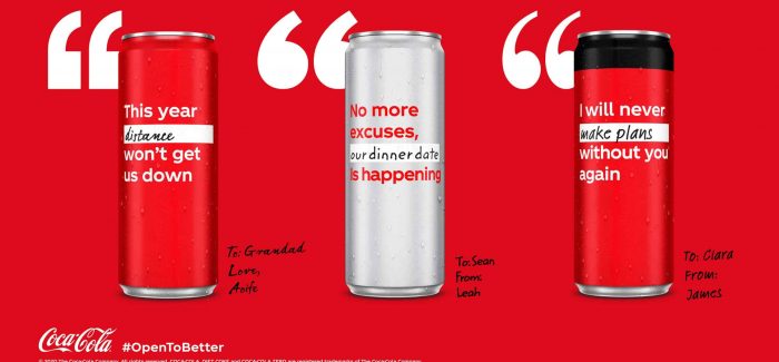 Coca-Cola Ireland Replaces Logo With Inspiring Messages